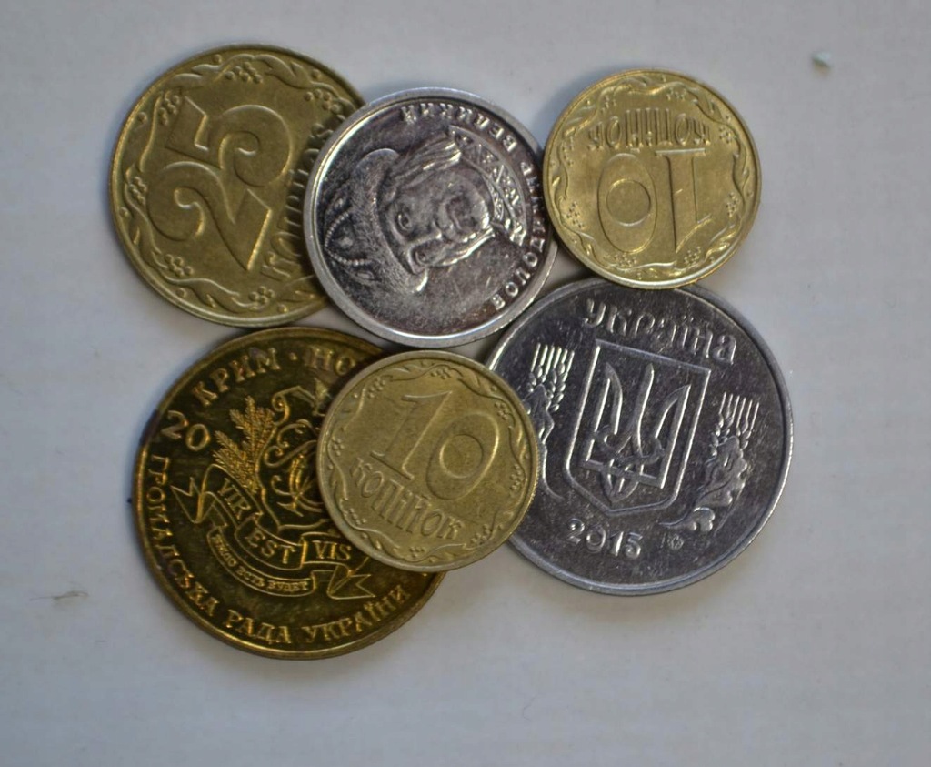 Ukraina zestaw 6 monet - każda inna BCM