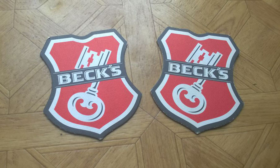 Dwie podstawki pod piwo - Beck's