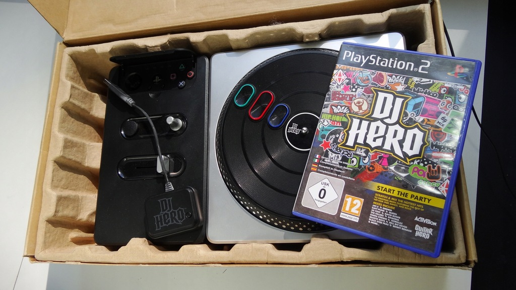 MIKSER BEZPRZEWODOWY PS2 + GRA DJ HERO PLAYSTATION