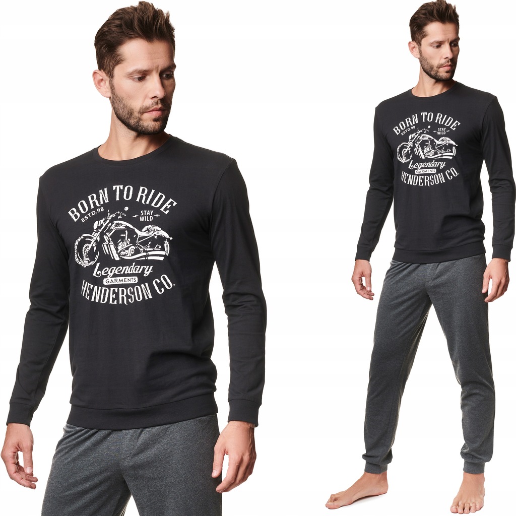 HENDERSON młodzieżowa PIŻAMA MĘSKA długi rękaw - 10968085143 ...