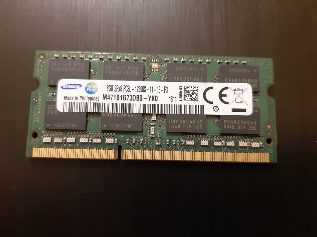 Samsung 8GB PC3L-12800S M471B1G73DB0-YK0 1600MHz