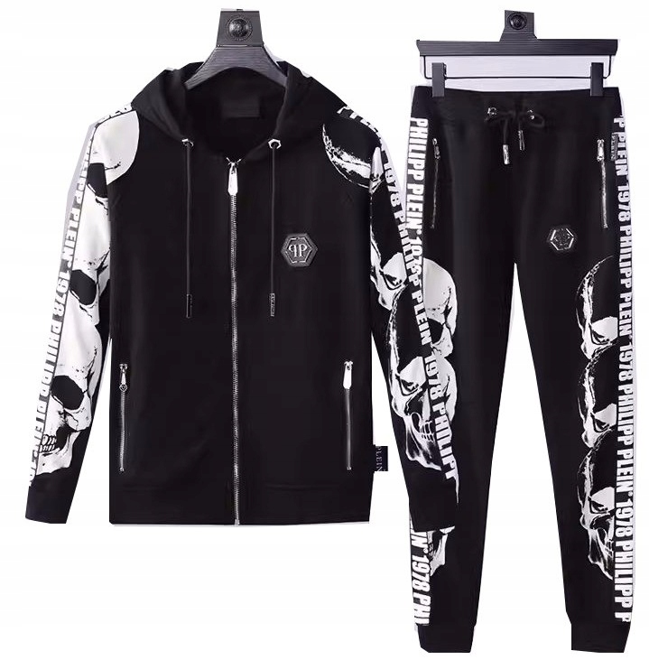 Dres Philip Plein Czarny Napisy Czaszki Rozmiar 2XL