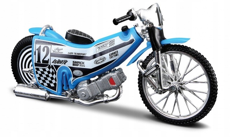 Model Motocykl żużlowy z podstawką 1/18