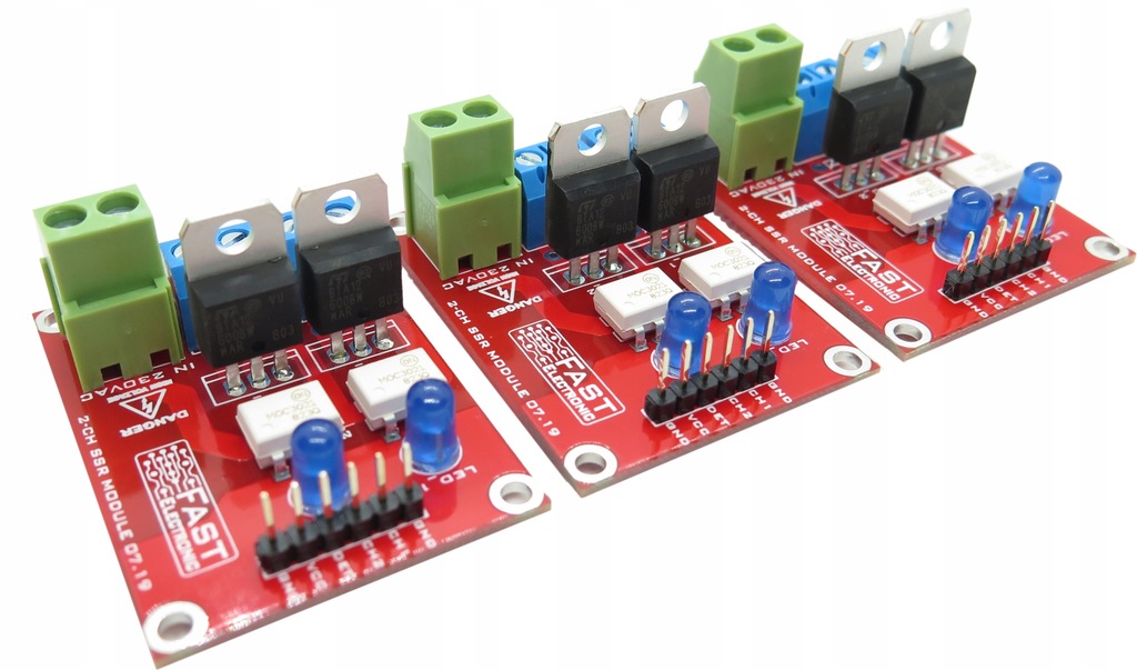 Moduł 2x SSR Triak Detekcja '0' ARDUINO Duża Moc