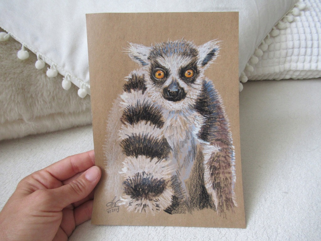 LEMURY LEMUR Król JULIAN rysunek A5 148 x 210