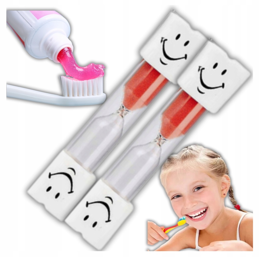 KLEPSYDRA TIMER DO MYCIA ZĘBÓW TIMER CZASOMIERZ DLA DZIECI 3 MINUTY ZEGAREK