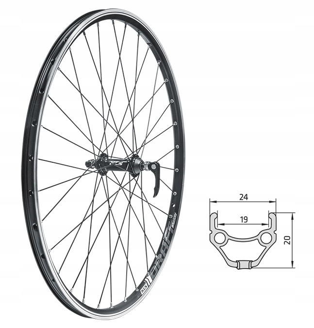 Koło przednie KELLYS DRAFT F V-brake 28/29" Czarne