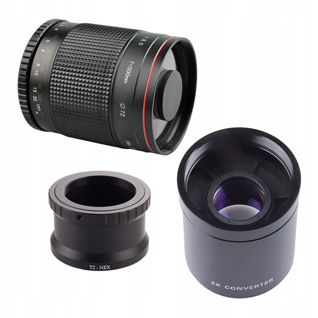 500mm F/8 Telephoto Mirror Lens + 2X Teleconverter