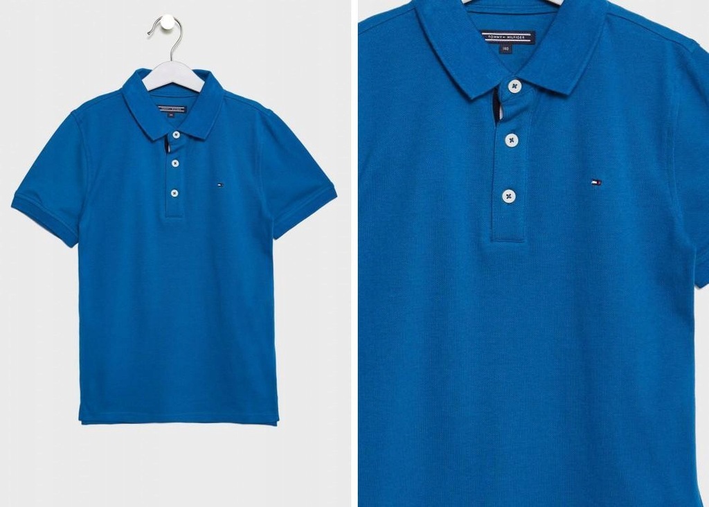 P013B06 Tommy Hilfiger KOSZULKA POLO NIEBIESKA 140