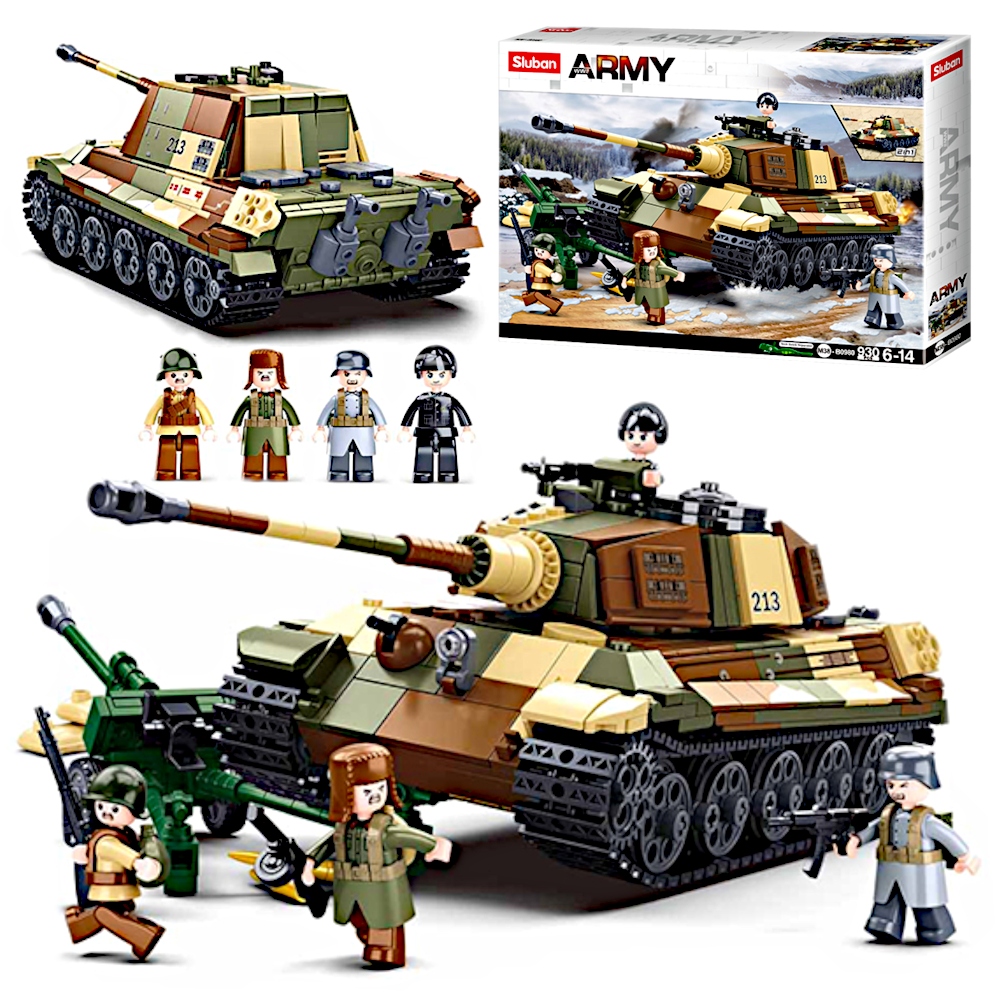 Купить Кирпичи Танк Тигр/Panzerjager Эсминец АРМИЯ военные + ФИГУРЫ ...