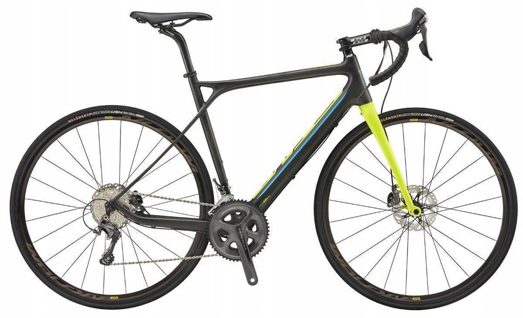 Rower GT GRADE CARBON ULTEGRA, RAW/NEON YELLOW-30%