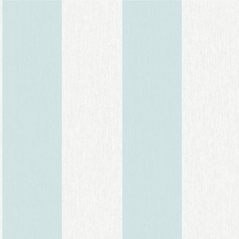 TAPETA W PASY PASKI TURKUSOWA NIEBIESKA BIAŁA