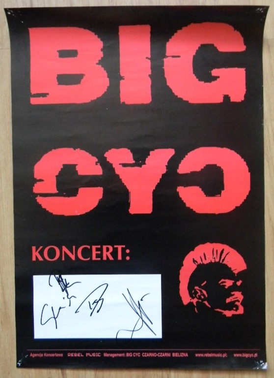 Big Cyc - plakat z autografami