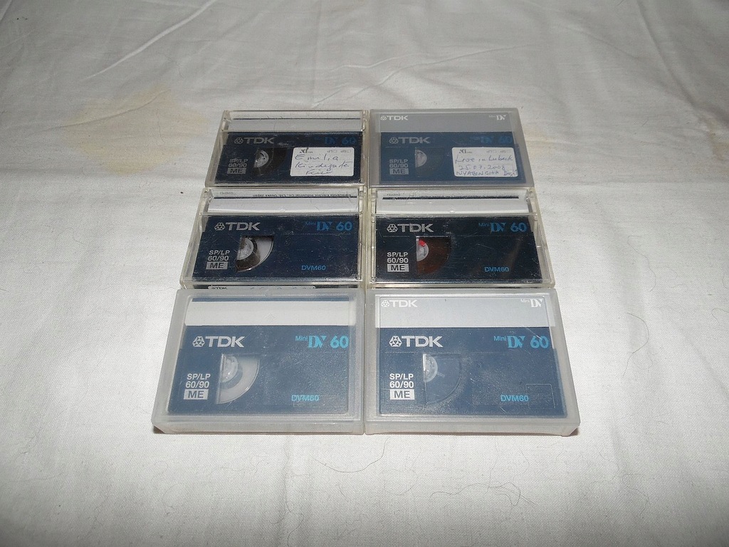 Kasety do kamery TDK DVM60 6sztuk Mini DV w pudełkach