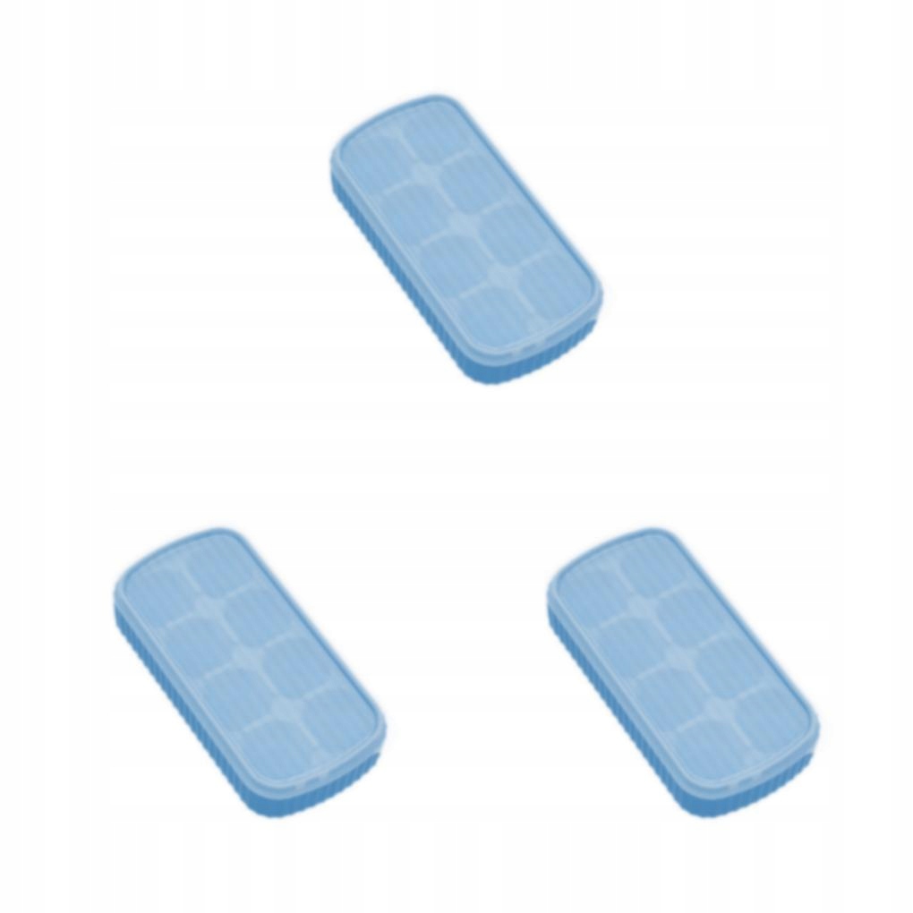 1/2/3/5 Silikonowa tacka na kostki lodu 8 kratek
