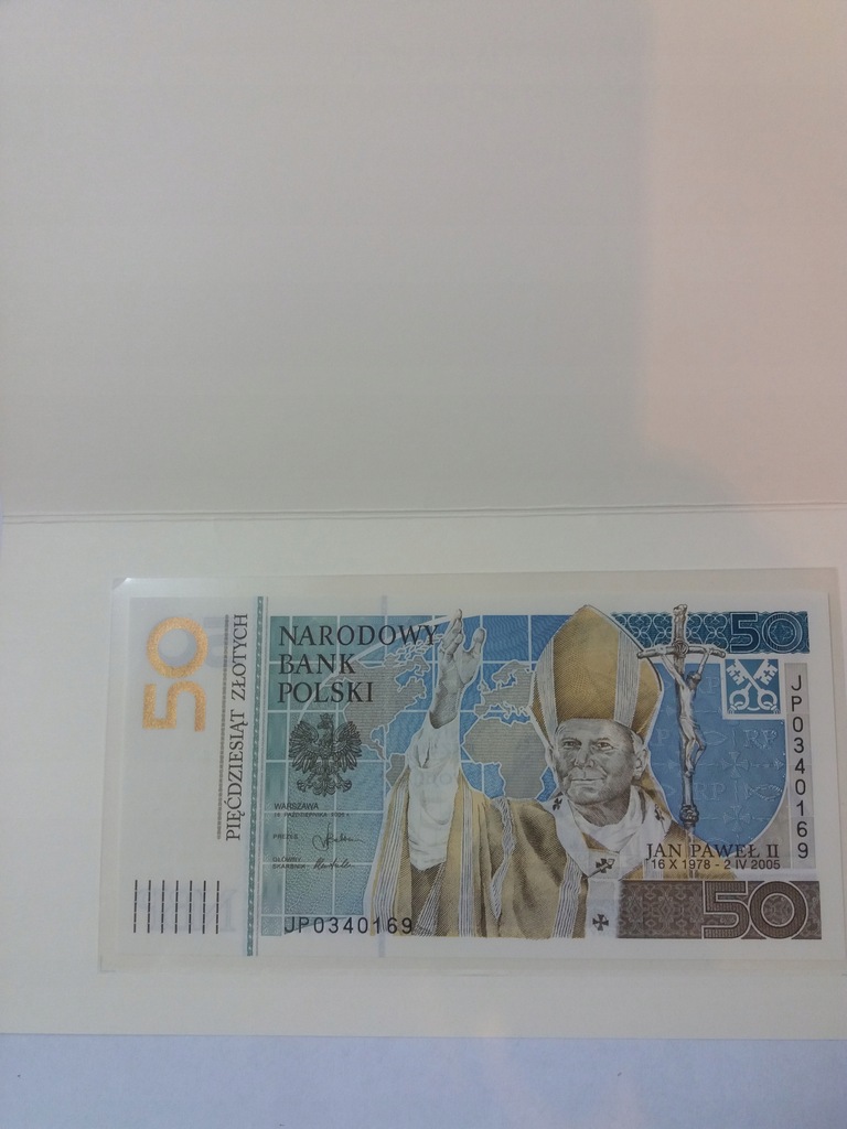 Banknot 50 zł Jan Paweł II