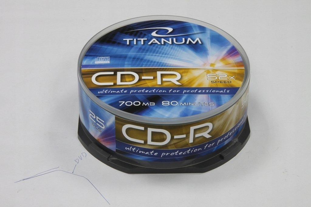 CD-R TITANUM 700MB x52 CAKE BOX 25