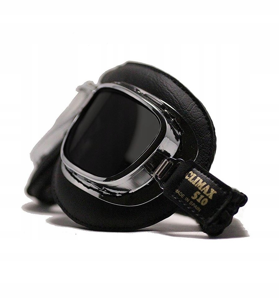 LUKSUS RETRO GOGLE KASKI MOTOCYKLOWE CLIMAX SKÓRA