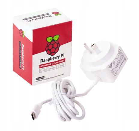 Zasilacz USB-C Raspberry Pi 4 B, Biały, Wersja EU
