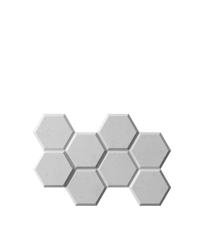Panel 3D Beton architektoniczny 3D HEKSAGON S96