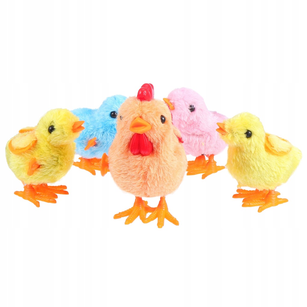 Plush Winding Chicken Toys Kids Rooster 5 Pcs