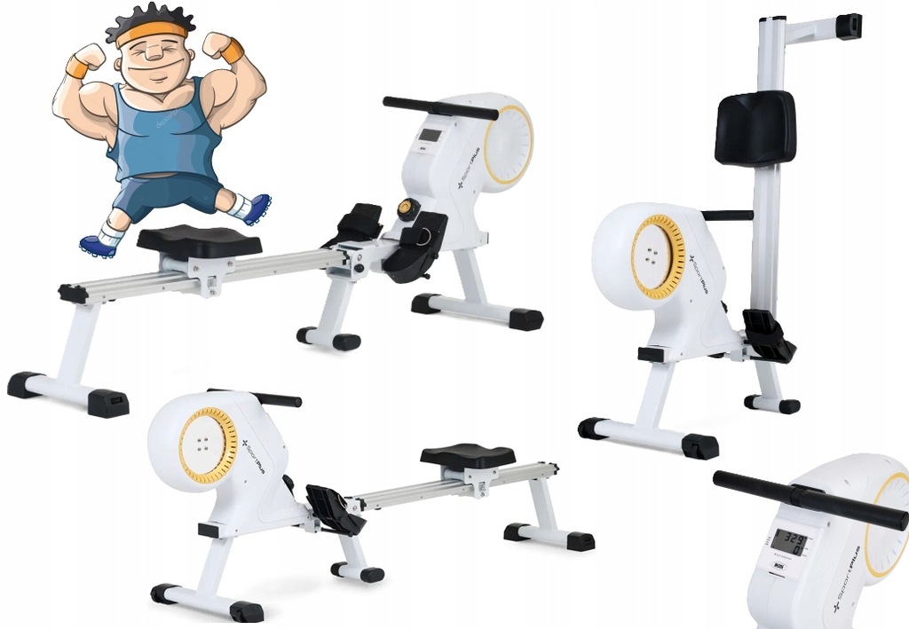 Wioślarz MAGNETYCZNY SP-MR-020 8 poziomów cichy DOMOWY do 150kg SportPL