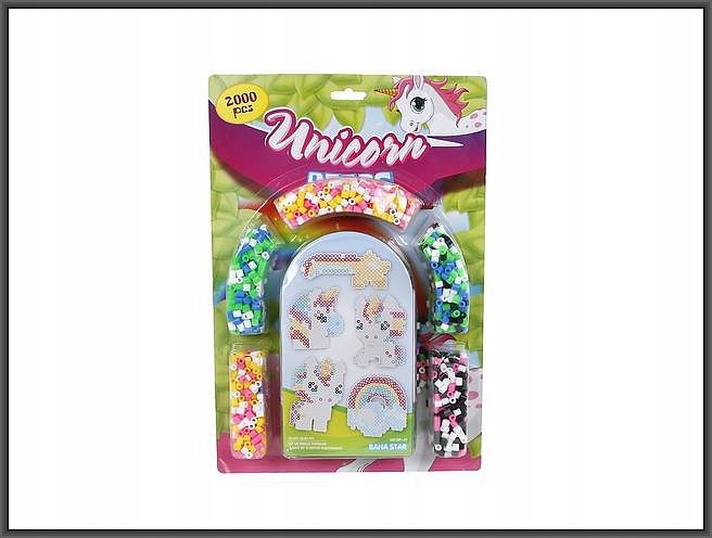 KORALIKI DO ZGRZEWANIA JEDNOROŻEC 2000SZTUK CZTERY