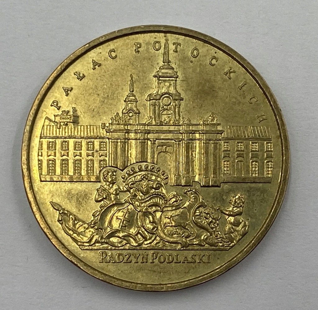Moneta 2 zł 1999 r. Pałac Potockich Radzyń Podlaski