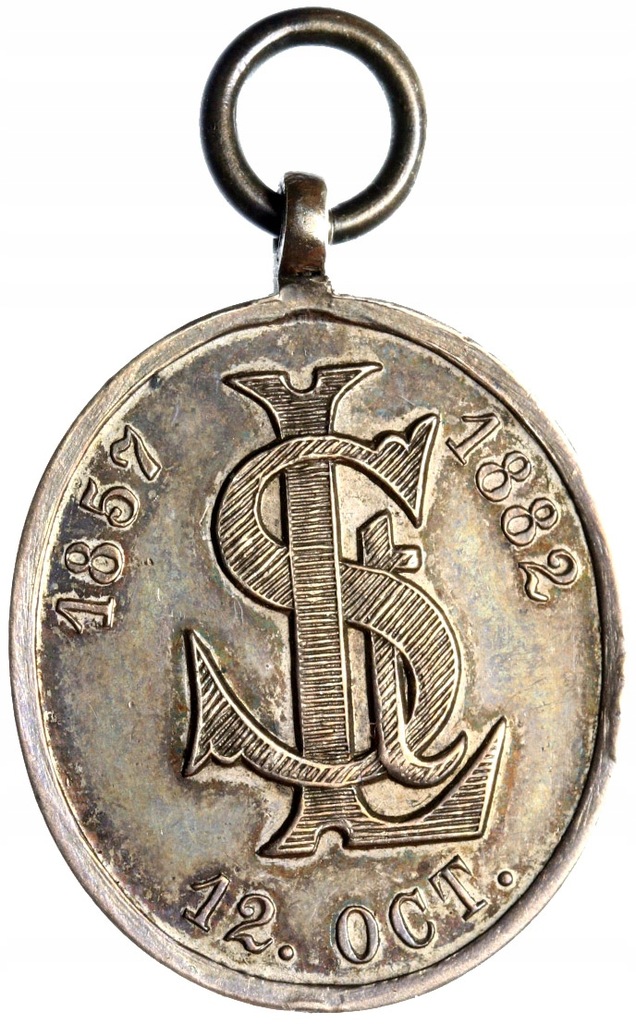 + Medal 1882 12. Oct. 1857-1882 DER HERR - Srebro