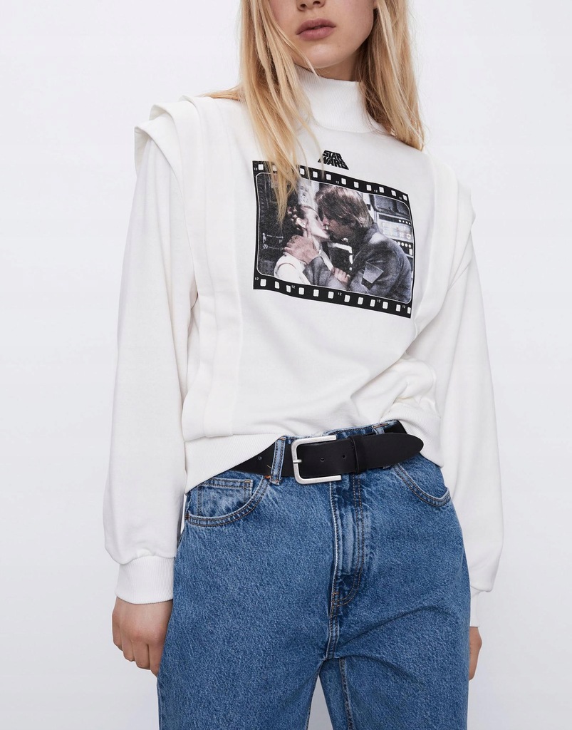 37P074 ZARA__MN1 BLUZA NADRUK STAR WARS__M