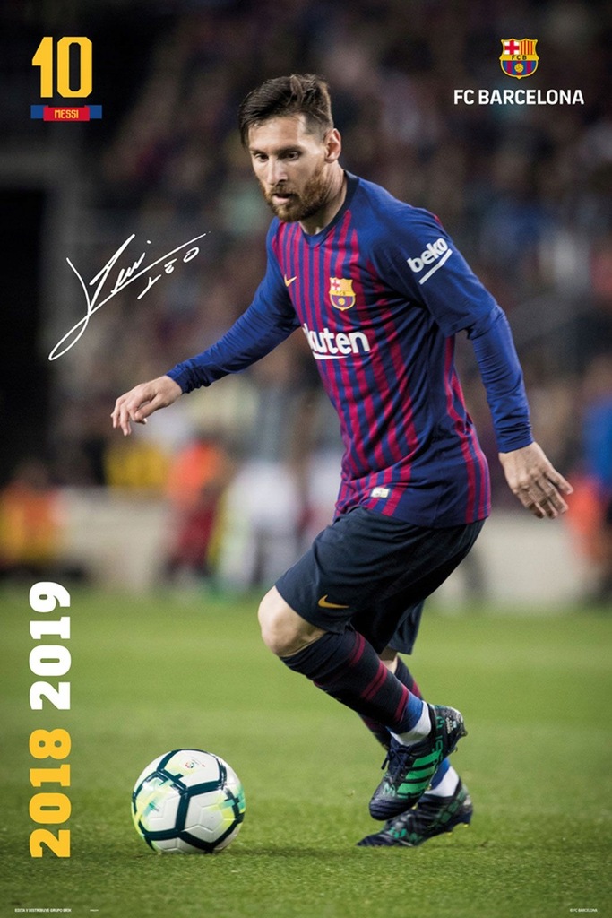 Barcelona FC Messi 18/19 - plakat 61x91,5 cm