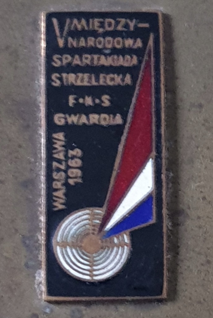 PLAKIETA V SPARTAKIADA STRZELECKA GWARDIA WARSZAWA MO 1963 PRL