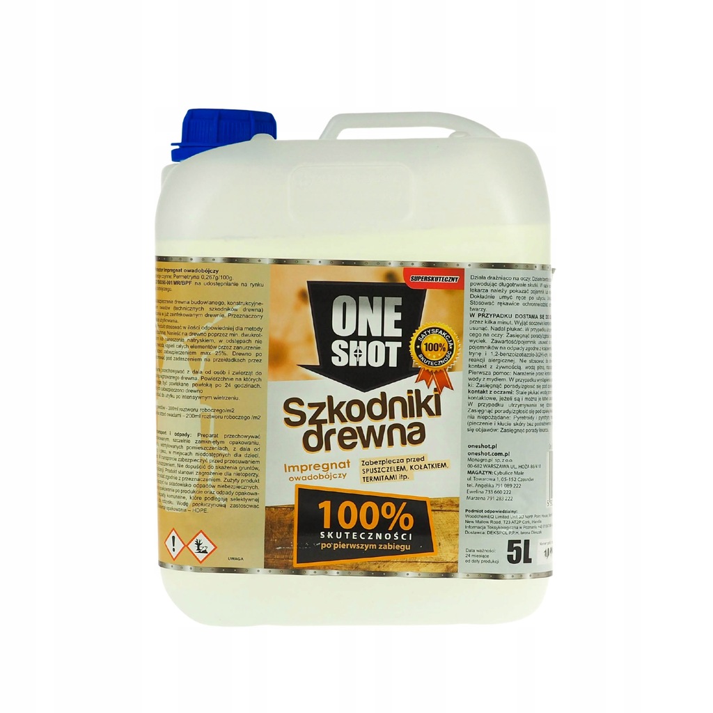 ONE SHOT PREPARAT NA KORNIKI SZKODNIKI DREWNA 5L