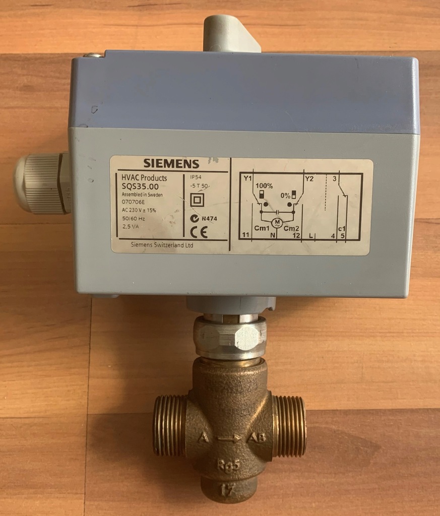 Siłownik Siemens SQS35 230V+zawór reg. VVG55 dn 15