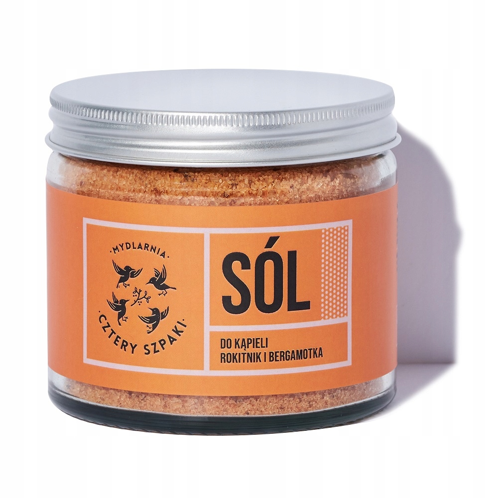 Mydlarnia Cztery Szpaki Sól do kąpieli Rokitnik i Bergamotka 320g P1
