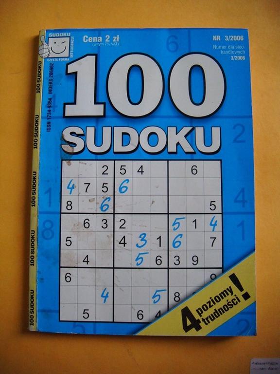 100 sudoku 4 poziomy trudności