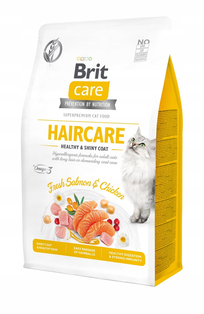 Brit Care Cat GF HAIRCARE Healthy Shiny Coat 2x7kg