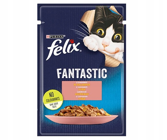 FELIX Fantastic Karma dla kotów z łososiem w galar