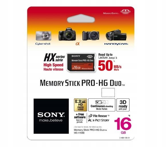 Купить Карта памяти Sony Memory Stick Pro HG Duo HX 16 ГБ, 50 МБ/с: отзывы, фото, характеристики в интерне-магазине Aredi.ru