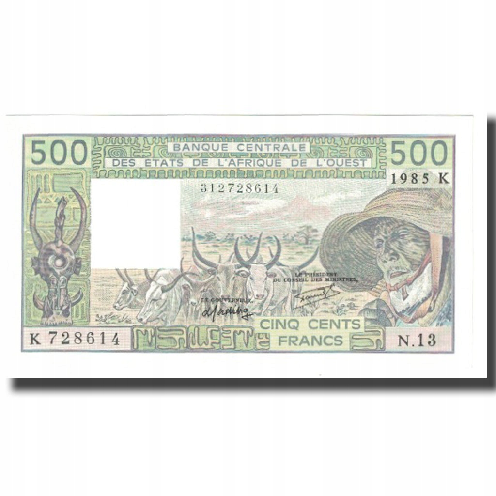 Banknot, Kraje Afryki Zachodniej, 500 Francs, 1985