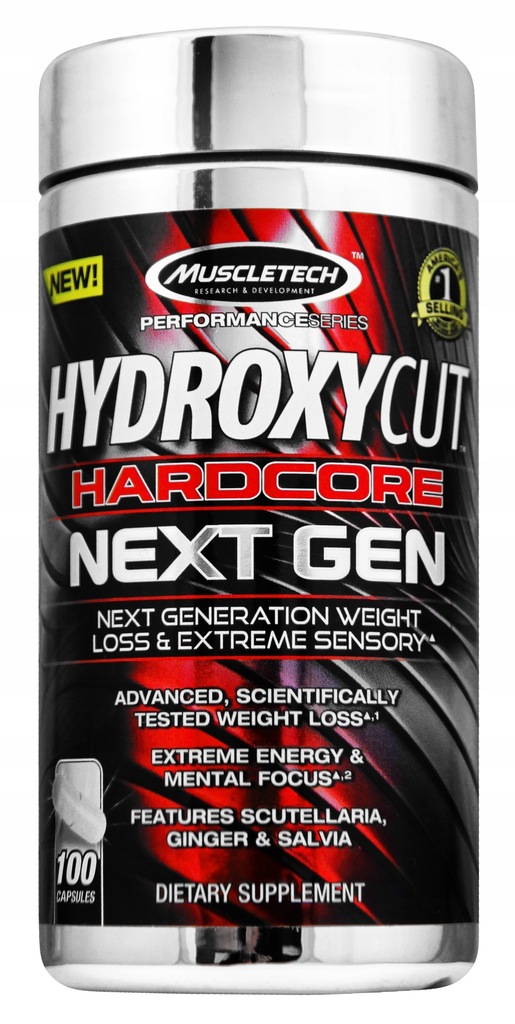 MUSCLETECH HYDROXYCUT HARDCORE NEXT GEN 100KAPS !!