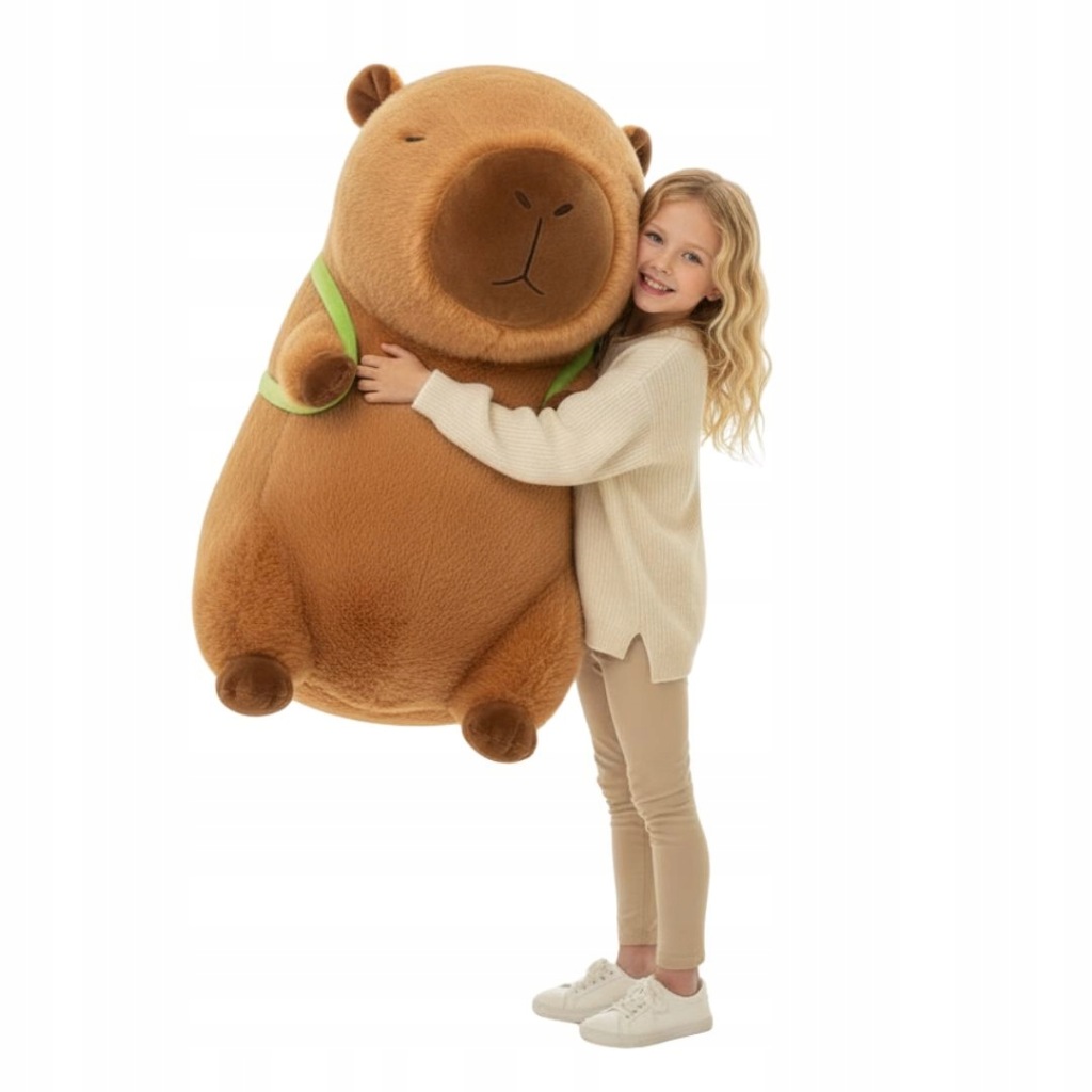 Velký Plyšová Hračka Polštář Kapybara želvou 100 cm