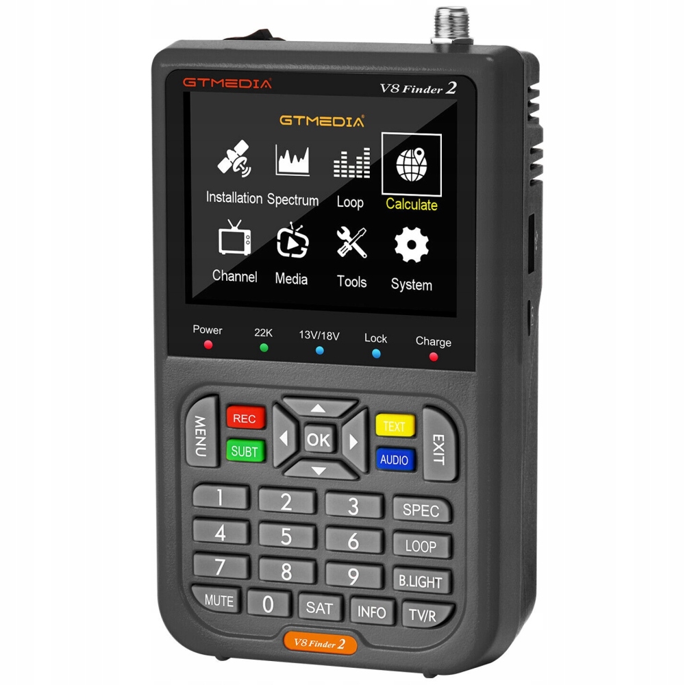 Digitální Měřič Signálu Sat-finder 3.5'' LCD 7,4 V/4000 Mah 8 V Usb Kabel