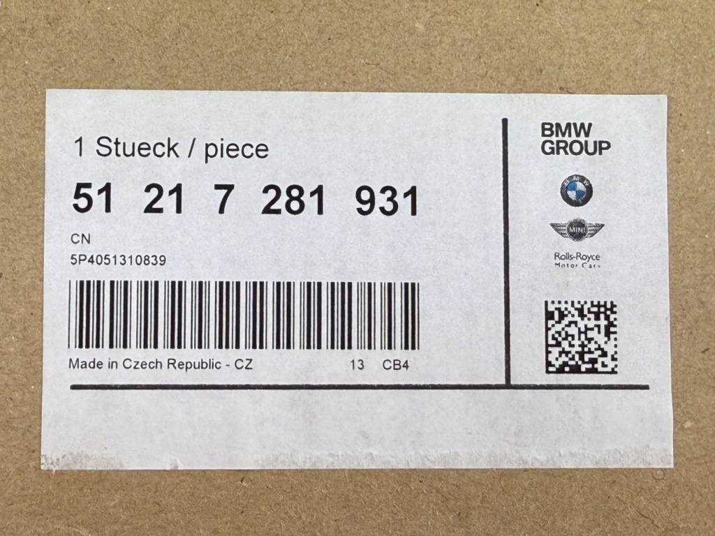 Bmw F15 G11 F39 Zamek Drzwi Przód Lewy Przedni Nowy Oryginał Oe 7281931 — zdjęcie 7