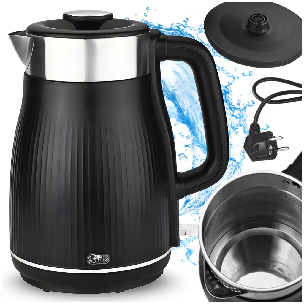 Bezdrátová Rychlovarná Konvice Černá 1,8 L 2400 W, Rychlovarná Konvice