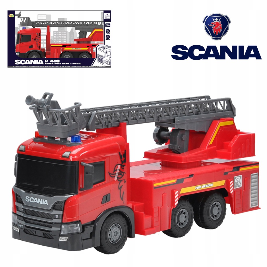 Velký kamion Scania P 410 XXL Tir Hasiči světla zvuky