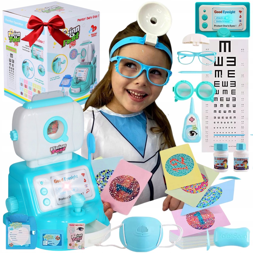 Lékařský set pro děti Oční Lékař Světlo Zvuk malý doktor XXL