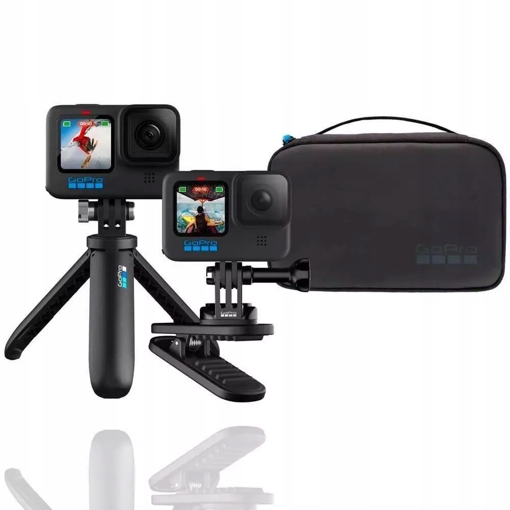 Cestovní sada Stativ Klips Pouzdro Travel Kit pro kamery GoPro 13 12 11 MAX360