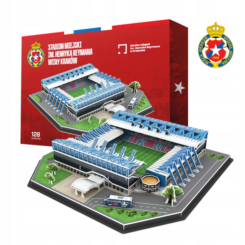 Fotbalový stadion stadion Wisła Krakov 3D Puzzle 128 dílků