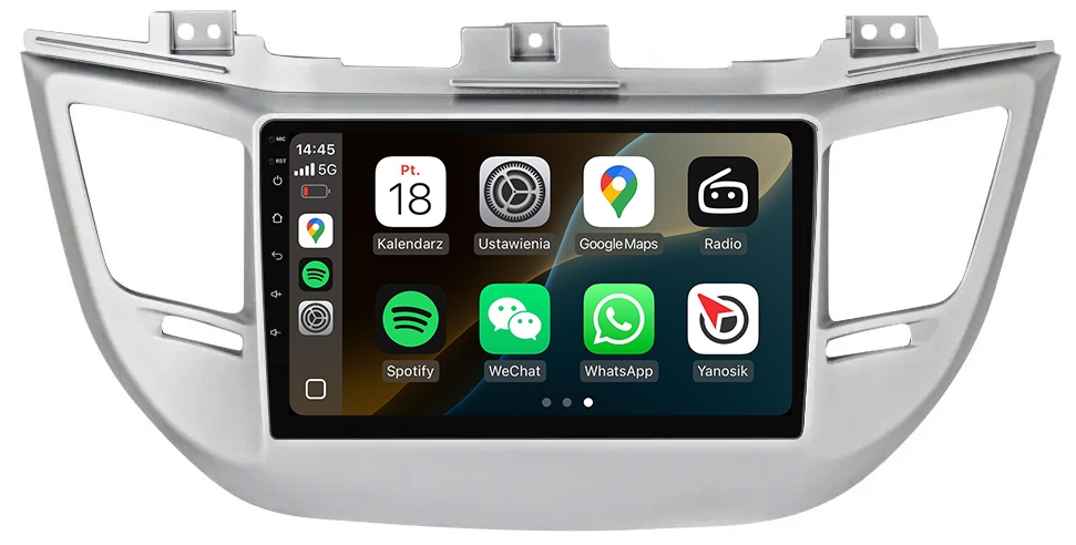 Hyundai Tucson 2015-2018 Rádio Navigace Android Carplay Mapy Aplikace